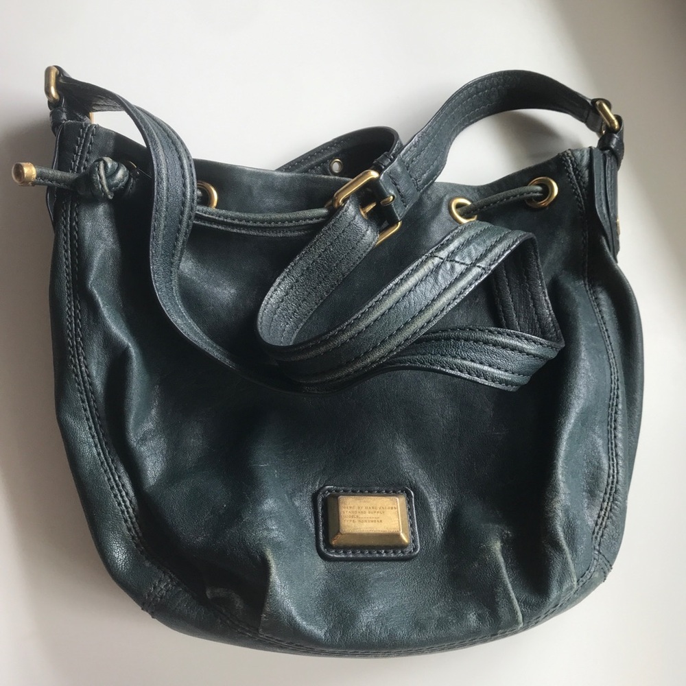 Marc by Marc Jacobs Blue Leather Mini Bucket Bag